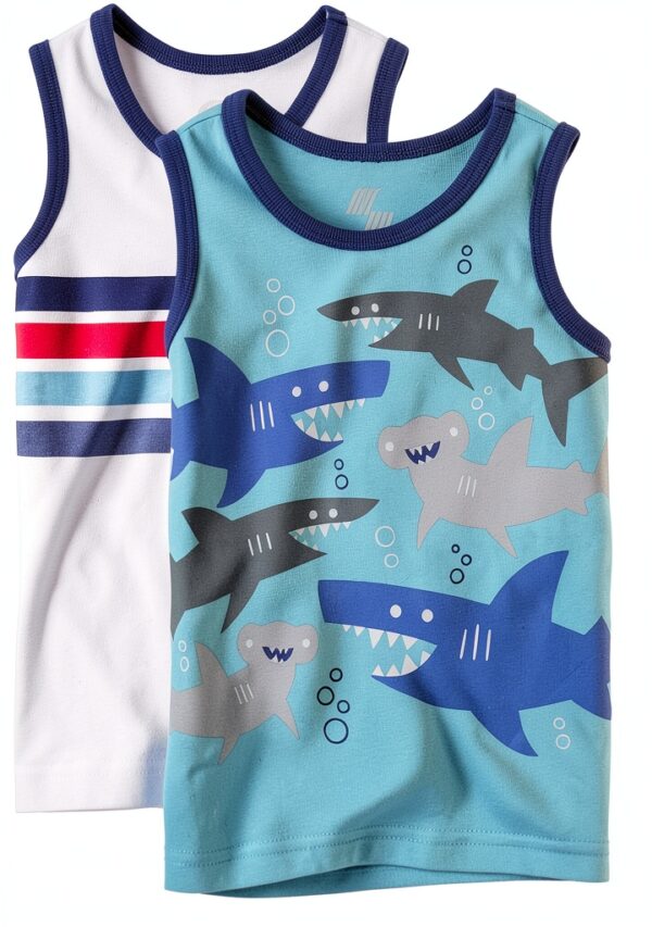 The Childrens Place Boys Tank Tops 2-Pack Cotton Polyester-0