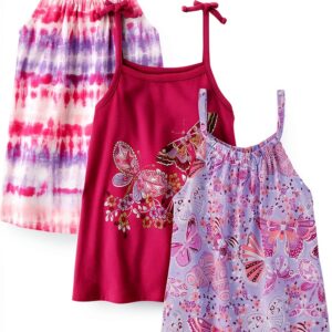 Baby Girls Tank Tops 3 Pack Petal Purple Cotton Polyester-0