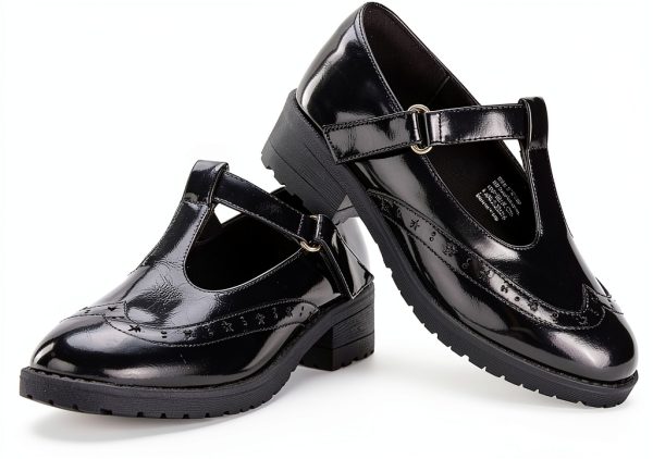 PATPAT Girls Mary Jane Dress Shoes T-Strap Platform Loafers