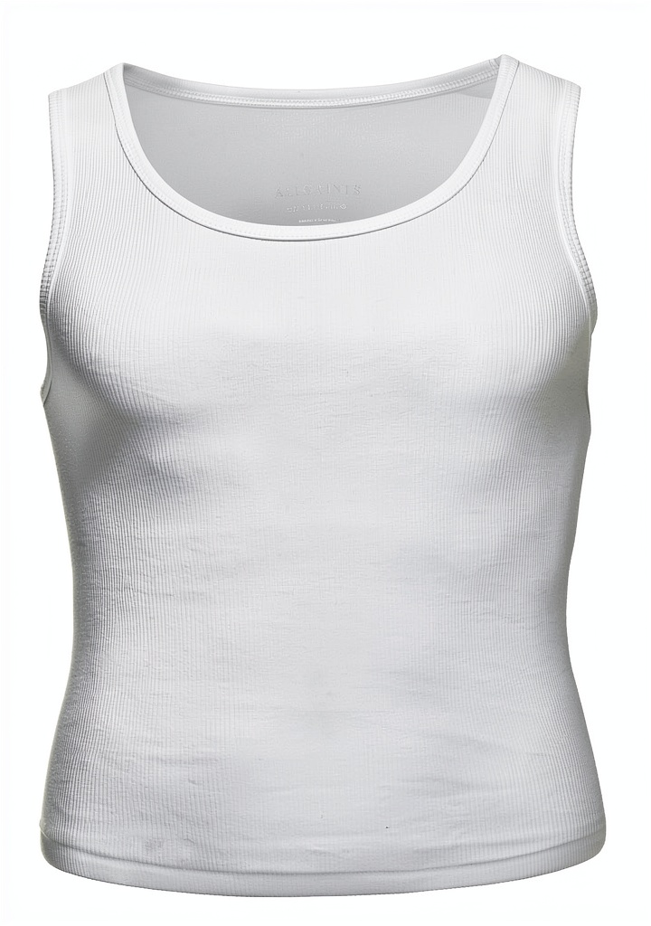 AllSaints organic cotton ribbed tank top on a baby girl