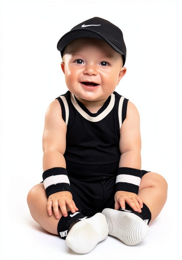 Baby Basketball Jersey Soft Cotton Unisex Infant Bodysuit-3