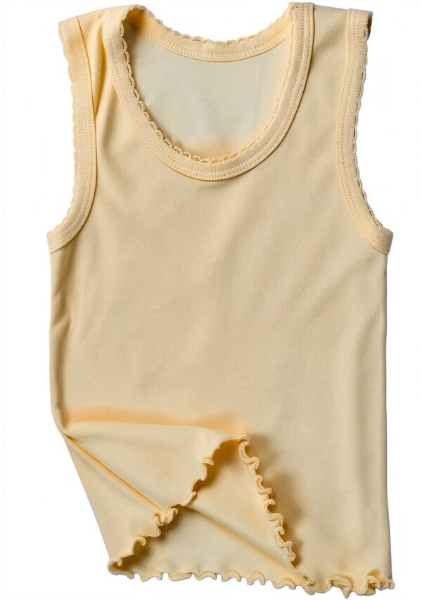 Girls Cotton Ruffle Hem Tank Tops Soft Assorted Colors-4