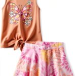Girls Butterfly Tank Top Skort Set The Childrens Place-0