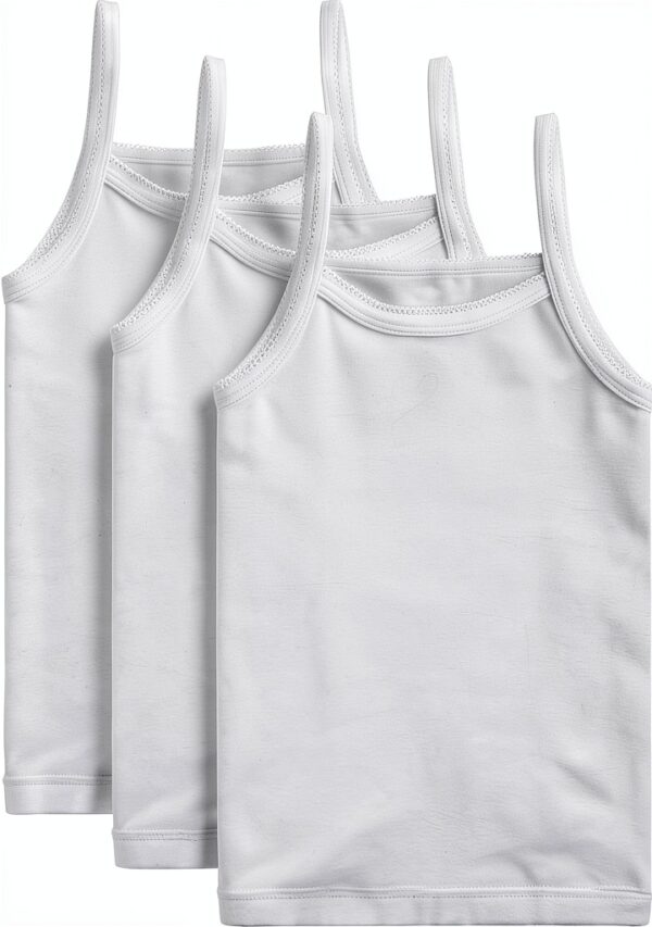 Girls Undershirt Tank Tops 100 Cotton Tagless Comfort Fit-0