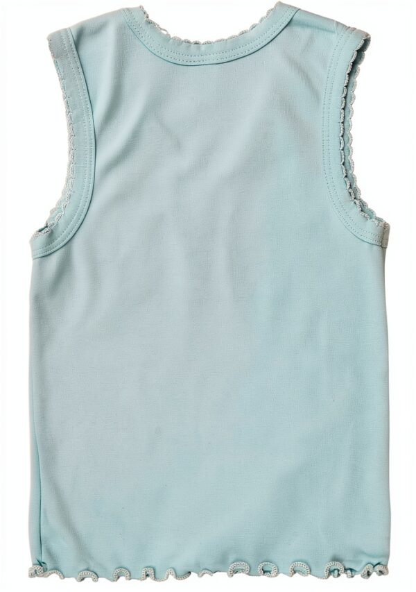 Girls Cotton Ruffle Hem Tank Tops Soft Assorted Colors-2