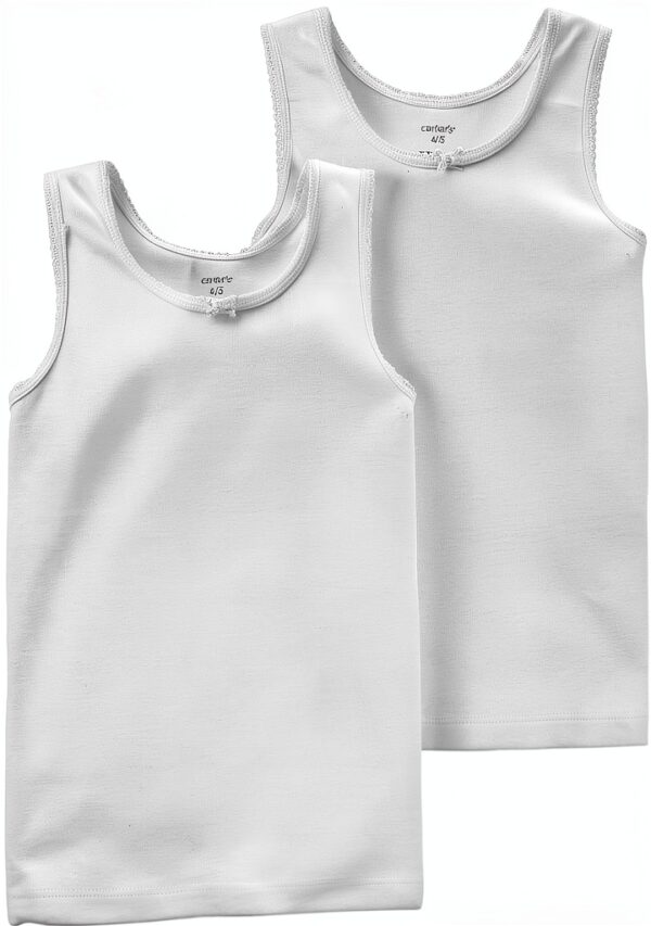 Carters Girls Cotton Sleeveless Tank Tops Tag Free-0
