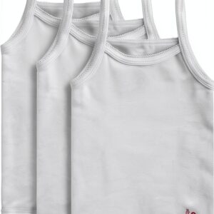 Girls Cotton Undershirt Solid White Combed Cotton Tagless-0
