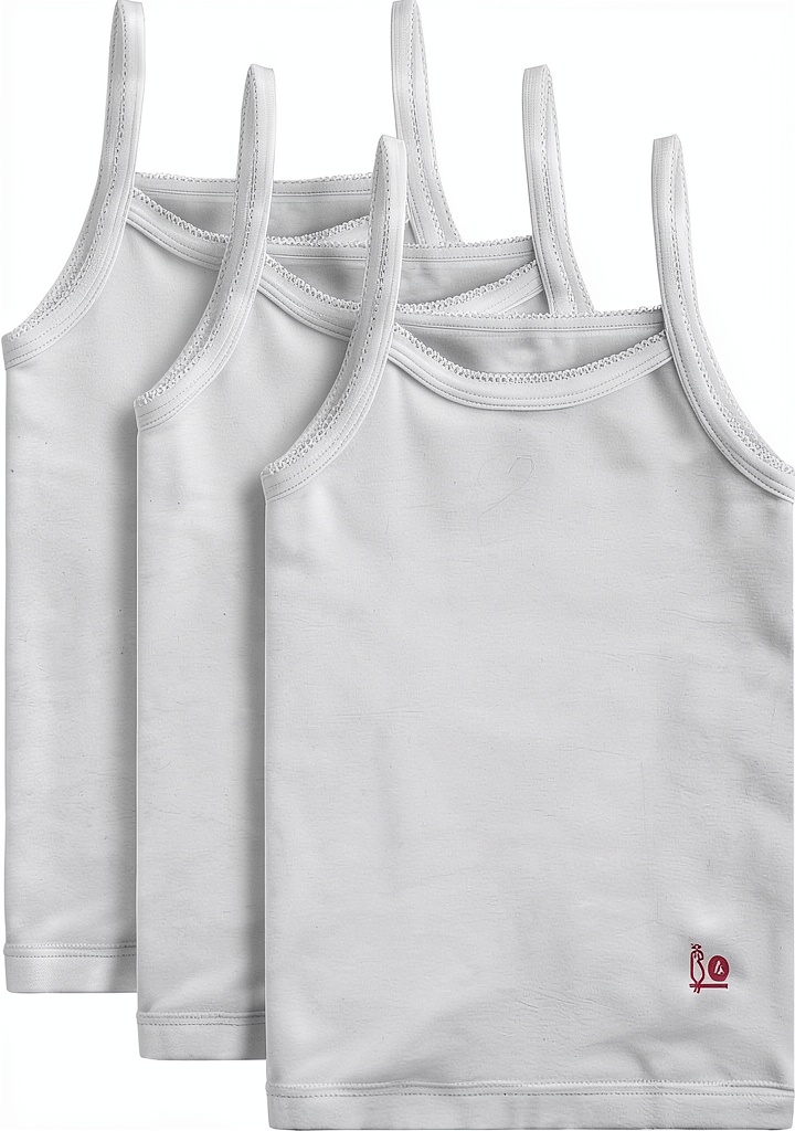 Girls wearing the cotton undershirt in a playful setting