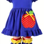 Unique Baby Girls Back to School Outfits Cotton Grade Shirts-0