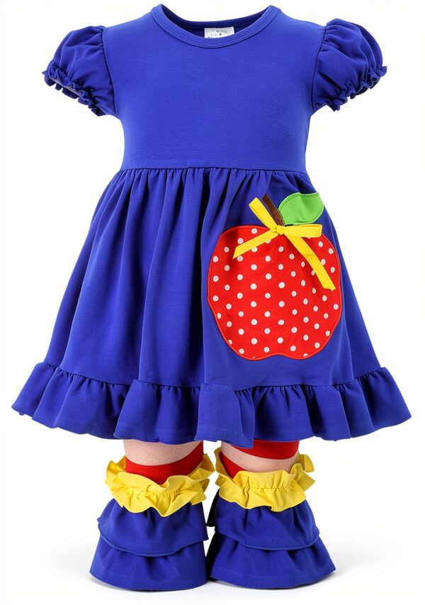 Unique Baby Girls Back to School Outfits Cotton Grade Shirts-0