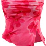 Girls Floral Crop Top Stretch Fabric Sleeveless Summer Wear-0