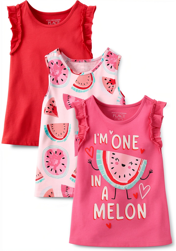 Baby girl wearing The Children's Place tank top in a playful setting