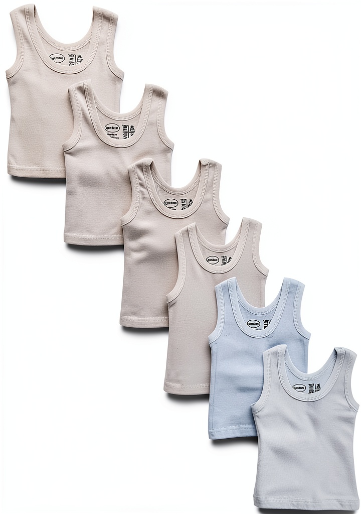 Baby girl wearing the cotton tank top in a playful setting