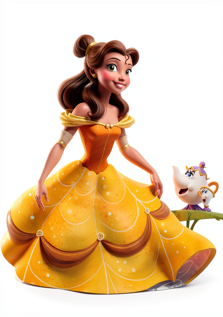 Golden Disney children's book open to a colorful folk tale page
