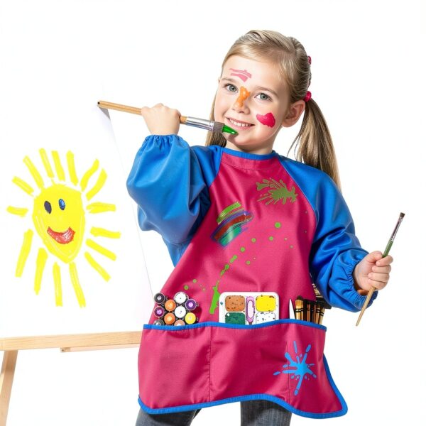 Kids Art Smock Bassion Waterproof Polyester Apron-2