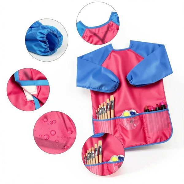 Kids Art Smock Bassion Waterproof Polyester Apron-3