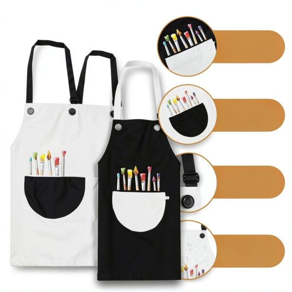 Kids Apron Molain Adjustable Polyester Apron 2 Pack Size Large-2