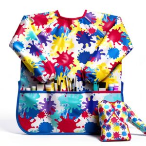 Kids Art Smock Set by J Mark Paint Apron with Pockets One Size-0