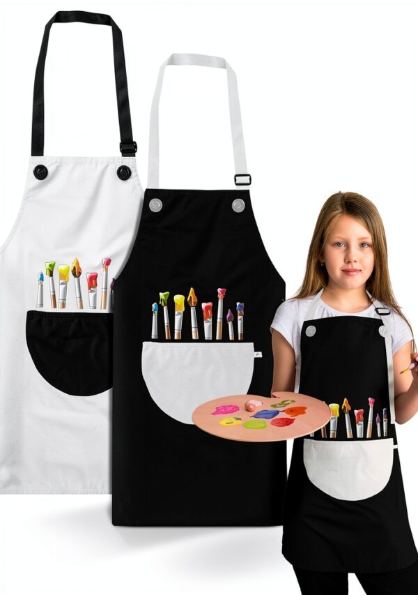 Kids Apron Molain Adjustable Polyester Apron 2 Pack Size Large-0