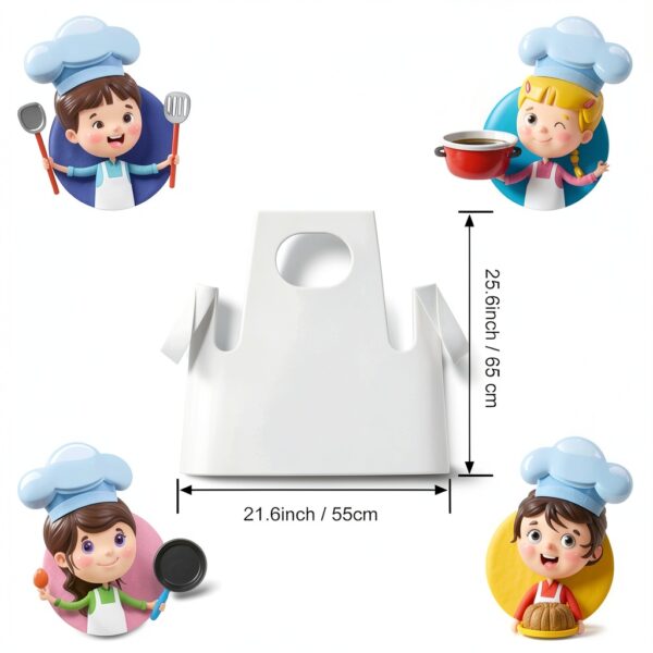 KidSafe Kids Disposable Apron Waterproof Polythene 25 Pack 21.7x25.6-1
