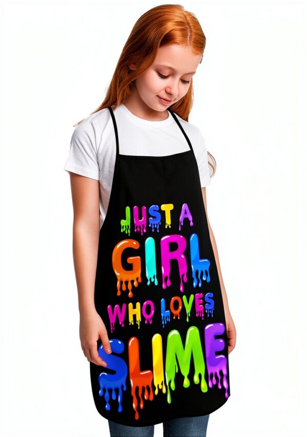 Kids Slime Apron by JUST A GIRL WHO LOVES Waterproof Polyester Apron-3