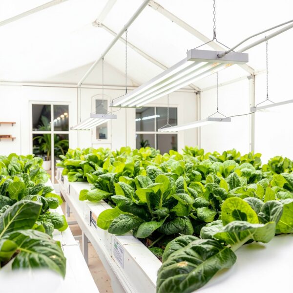 Barrina TX-L84 4FT Grow Lights for Indoor Plant, 336W (4 x 84W), 4 LED Panels Wider Coverage, Full Spectrum, High PPFD, Mechanical Timer, Linkable, Hanging Light for Indoor Vegetable, Seeding, 4 Packs-1
