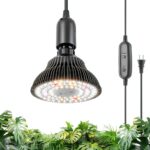 Bstrip Hanging Grow Light for Indoor Plants Full Spectrum, Black Plant Bulb with Optical Lens for Enhanced PPFD, Pendant Grow Light with Timer, 16.4 FT Power Cord, Perfect for Tall Plants and Flowers-0