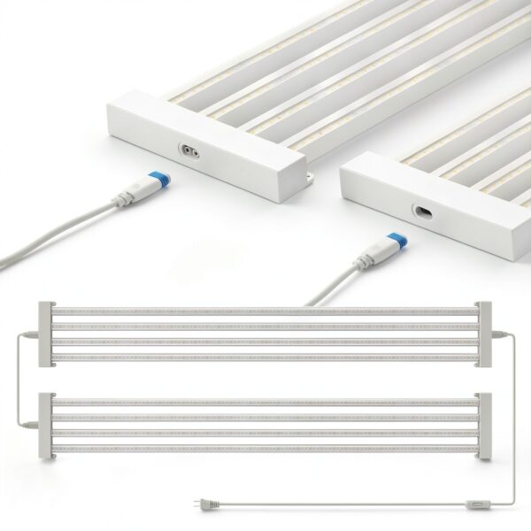 Barrina TX-L84 4FT Grow Lights for Indoor Plant, 336W (4 x 84W), 4 LED Panels Wider Coverage, Full Spectrum, High PPFD, Mechanical Timer, Linkable, Hanging Light for Indoor Vegetable, Seeding, 4 Packs-5