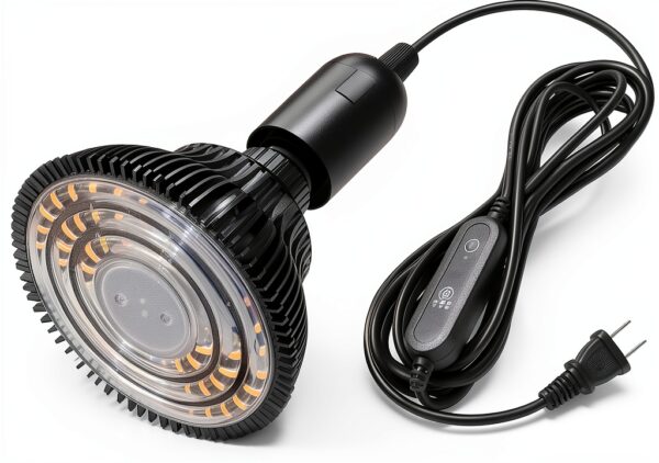 Bstrip Hanging Grow Light for Indoor Plants Full Spectrum, Black Plant Bulb with Optical Lens for Enhanced PPFD, Pendant Grow Light with Timer, 16.4 FT Power Cord, Perfect for Tall Plants and Flowers-8