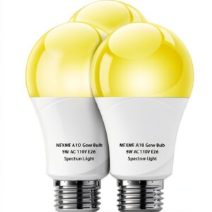 4 Pack LED Grow Light Bulbs A19 Full Spectrum, 9W E26 Replace 80W for-0