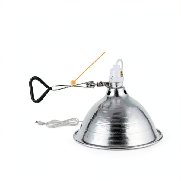 Simple Deluxe Clamp Lamp Light 150 Watt with 8.5 Inch Aluminum Reflector (no Bulb Included), 6 Feet Cord, 1 Pack, White-2