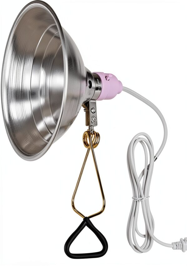 Simple Deluxe Clamp Lamp Light 150 Watt with 8.5 Inch Aluminum Reflector (no Bulb Included), 6 Feet Cord, 1 Pack, White-0