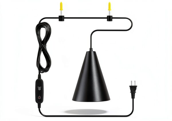 Bstrip Hanging Grow Lights, Full Spectrum Hanging Plant Lights for Indoor Plants, 25W Black Grow Light Bulbs with 16.4FT Power Cord, 3000K Grow Light for Indoor Plant with Timer for Garden, Flowers-4