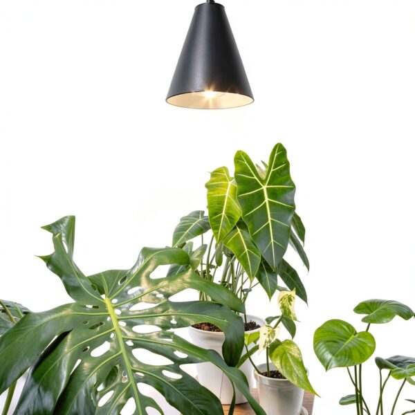 Bstrip Hanging Grow Lights, Full Spectrum Hanging Plant Lights for Indoor Plants, 25W Black Grow Light Bulbs with 16.4FT Power Cord, 3000K Grow Light for Indoor Plant with Timer for Garden, Flowers-2